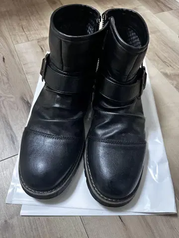 데데스 25.5cm (EU 41) 드레이프 부츠 새상품급 블랙
