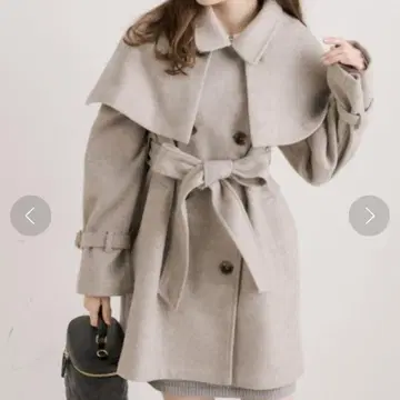 OLIVE des OLIVE 케이프 부착 미들 코트