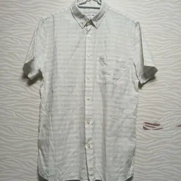 마크 화이트 LACOSTE 슬림핏 반팔 셔츠 화이트
