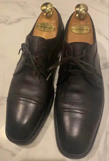 제냐 이탈리아제 블랙 드레스 신발 가죽