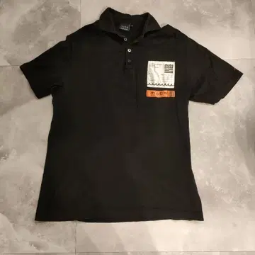 muta marine 블랙 피케 셔츠 포켓 부착 XL 골프 남성용