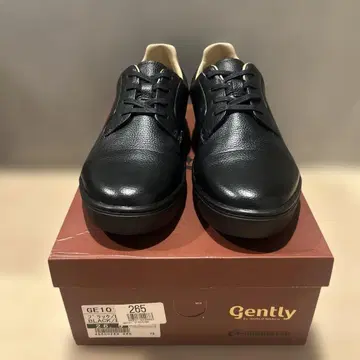 [새상품] Gently GE102 26.5cm 블랙 가죽 스니커