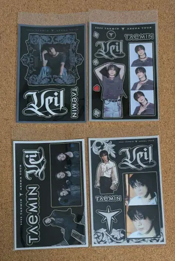 태민 Veil 아레나 투어 가챠 랜덤 미니 스티커 전 4종 세트