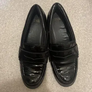 ZARA 로퍼 35 블랙 포멀 에나멜 자라 블랙