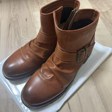 데데스 드레이프 부츠 26.5cm (EU 43) 카멜 브라운 거의 새상품