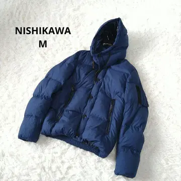 NISHIKAWA 화이트 닥스 다운 페더 자켓 M 네이비