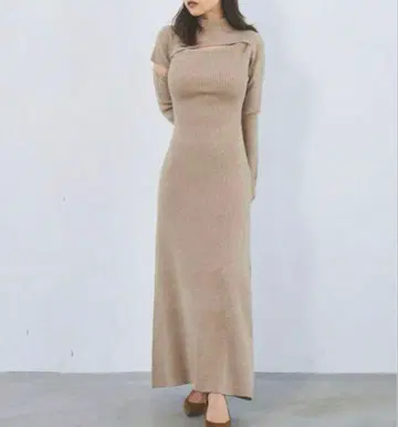 sachat  vallan 백 오픈 컷 아웃 원피스