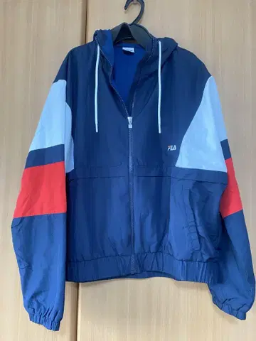 [새상품급] 휠라 FILA 네이비 컬러블록 윈드 자켓