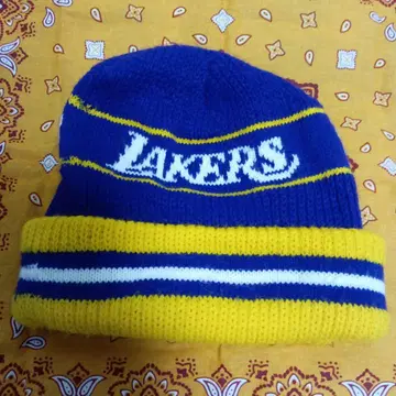 90s 빈티지 데드스 NBA LAKERS 니트 모자
