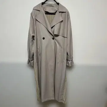 베이지 트렌치코트 롱 기장