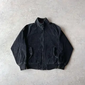 90s archive 블랙 코듀로이 짧은 기장 해링턴 자켓 g9
