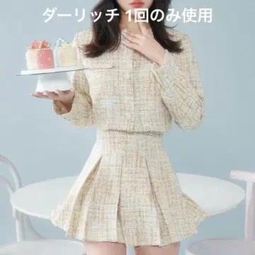 Darich 팬시 트위드 셋업 아이보리 1회 사용