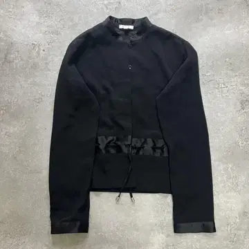 123 UN DEUX TROIS 블랙 노카라 자켓 여성용