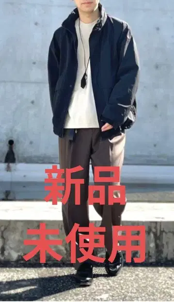 미사용 새상품 유니클로 윈드프루프 스탠드 블루종 블랙 XL