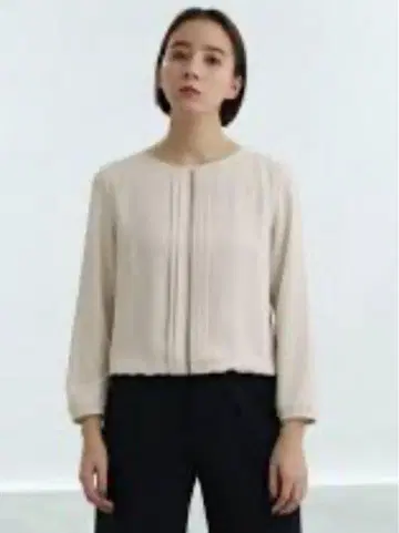 미사용 새상품 인디비 턱 블라우스 13호 옅은 핑크