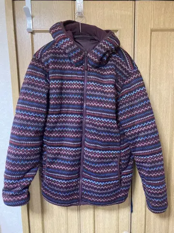UNIQLO 플리스 자켓 멀티 컬러 후드 부착