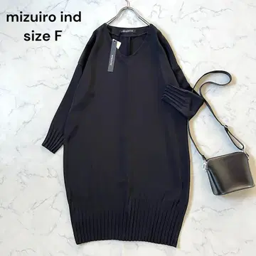 택 포함 새상품 mizuiro ind 플리츠 원피스 블랙 코쿤