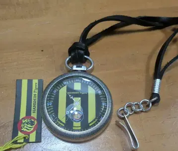 HANSIN Tigers 회중시계 블랙과 옐로우 컬러 스트라이프 작동품