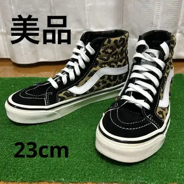 [ 새상품급 ] VANS Sk8-Hi 레오파드 무늬 스니커즈 23cm