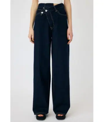 MOUSSY CROSS WAIST WIDE STRAIGHT