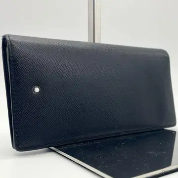 레어 MONTBLANC 몽블랑 장지갑 마이스터슈튁 이단 접이식 블랙