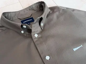 DESCENDANT TWILL 버튼 다운 셔츠 (올리브) 긴팔