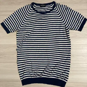 JOHN SMEDLEY 스트라이프 니트 T셔츠 사이즈 S