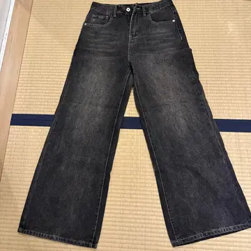 Asapmode 블랙 와이드 팬츠