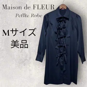 Maison de FLEUR 네이비 리본 포함 원피스