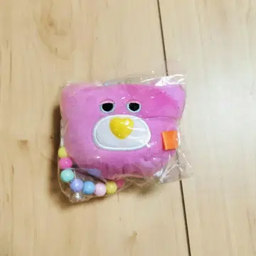 mojojojo 비즈 체인이 달린 페이스 마스코트 곰 핑크