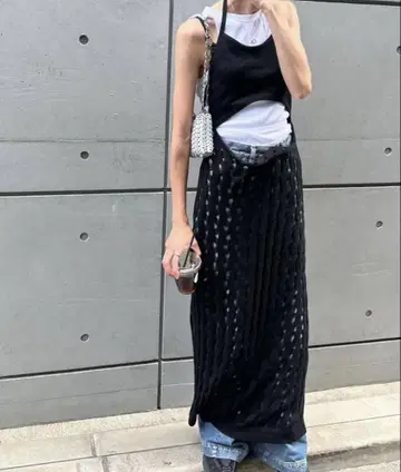 퍼버즈 슬리브리스 롱 원피스