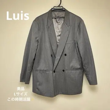 [ 새상품급 ] Lui's 그레이 더블 브레스트 테일러드 자켓