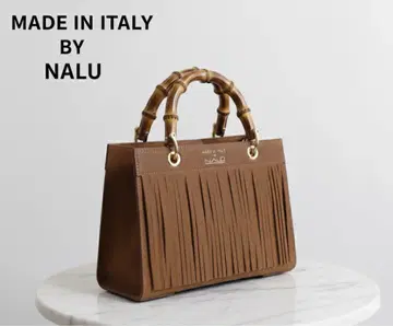 [새상품급] NALU IACUCCI 대나무 핸들 2way 스웨이드