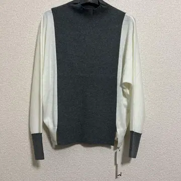 미사용 soeur7 그레이/화이트 니트 스웨터 9호