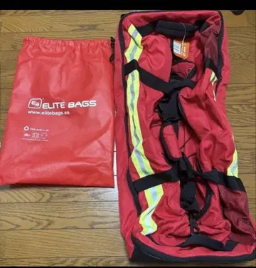 ELITE BAGS 빨간색 더플백 캐스터 포함