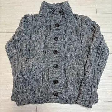 Abercrombie & Fitch 케이블 니트 가디건 L 그레이