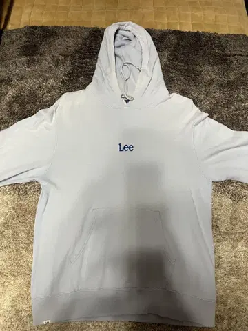 Lee 라이트 블루 후드 부착 후드티