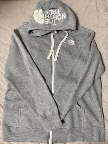 THE NORTH FACE 그레이 후드 부착 후드티 L