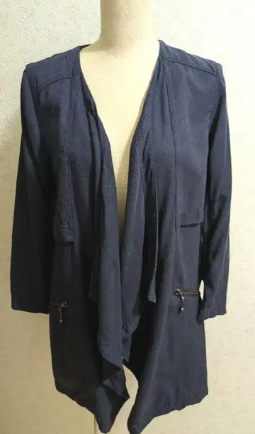 그레이스 콘티넨탈 네이비 오픈 프론트 코트