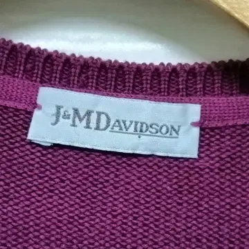 J&M DAVIDSON 크루넥 가디건 겉옷 코튼