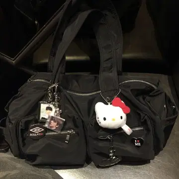 한국 나일론 블랙 보스턴 백