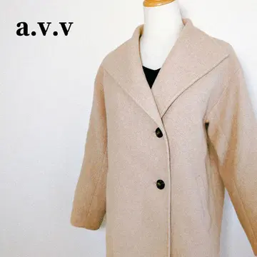 a.v.v 아베베 울 블렌드 미들 코트 베이지 XS