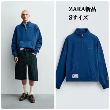 ZARA 챔피온 콜라보 지퍼 넥 스웨트 셔츠 S 택 포함 새상품