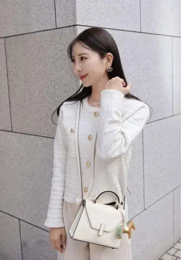 모듬 패턴 니트 자켓 le reve vaniller