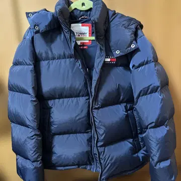 택 포함 새상품 TOMMY JEANS 다운 자켓 S 네이비