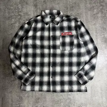 Snap-on 스냅온 체크 플란넬 셔츠 옴브레