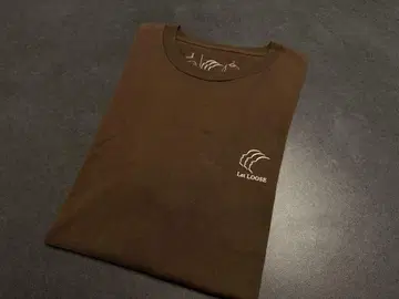 [ Let LOOSE ] brown logo tee (XXL)