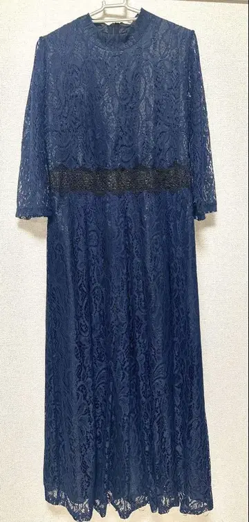 Lace Ladies 네이비 레이스 롱 원피스 XL