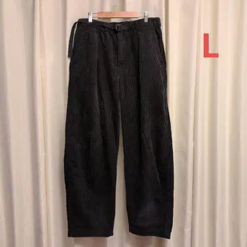 UNIQLO/U/코듀로이 턱 와이드 팬츠/DARK GRAY/사이즈 L