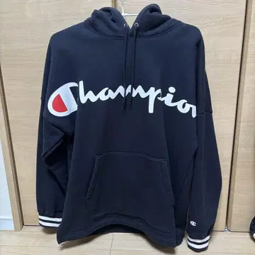 Champion 블랙 후드티 L 사이즈